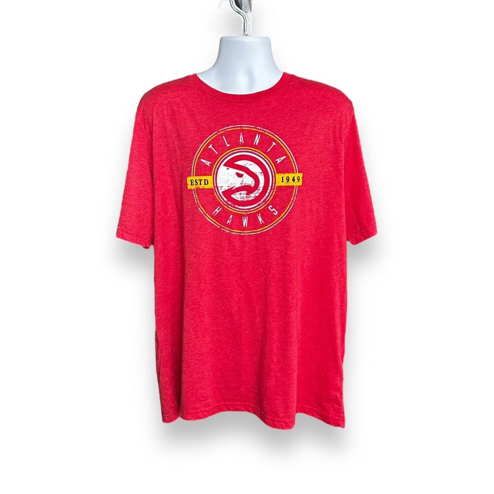 New NBA Atlanta Hawks Unisex Men's Short Sleeve Graphic Logo T-Shirt Red XL